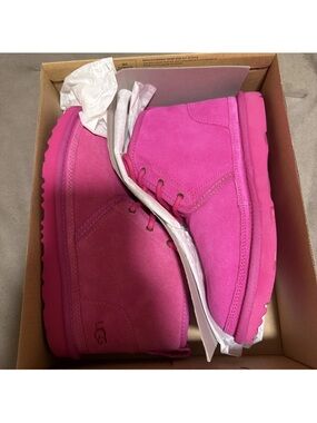 UGG Pink Suede Ankle Boots